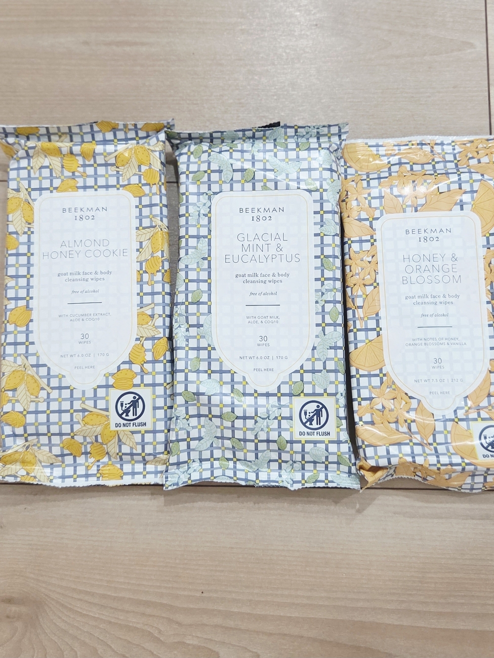 Beekman 1802 Goat Milk Face/Body Cleansing Wipes X3